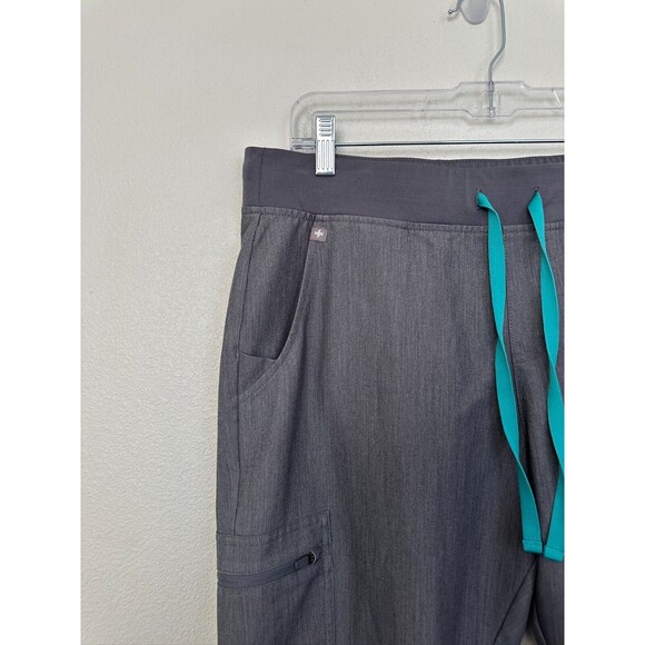 FIGS Zamora Joggers Gray Tapered Medical Full Length High Rise Women Large Tall - Picture 3 of 7